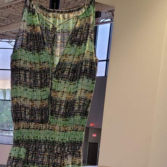 FREE PEOPLE GORGEOUS JEWEL TONE HAND-BLOCK PRINTED SILK MAXI DRESS Sz OS - Picture 15 of 16